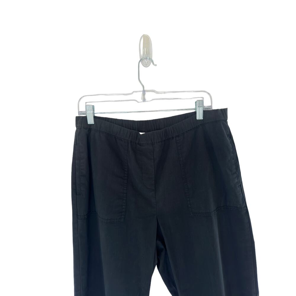 J. Jill Black Casual‎ Pull On Elastic Waist Straight Leg Chino Pants Size Medium